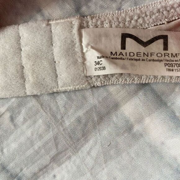 Maidenform women 34C adjustable underwire 2 back hook push up bra - Picture 5 of 6